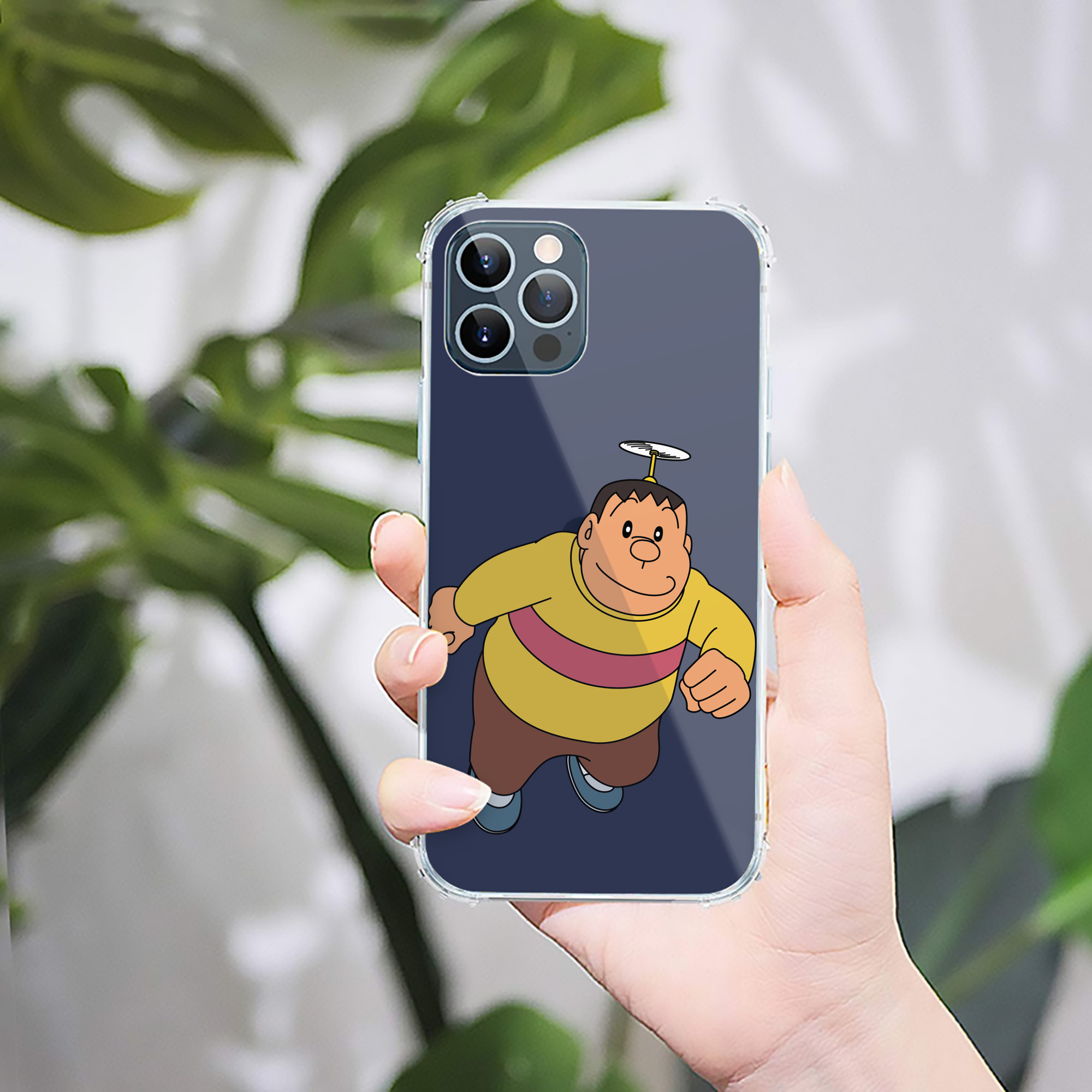 （画像用） ドラえもん 剛田武 Doraemon Gouta Takeshi 【iPhone 12シリーズ対応】透明スマホケース（クリアソフトケース）